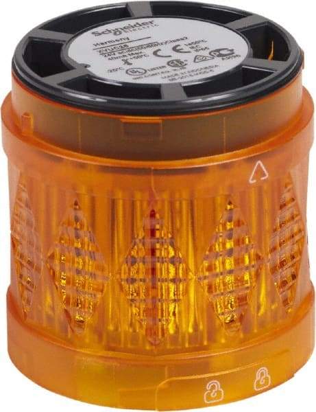 Schneider Electric - LED Lamp, Orange, Steady, Stackable Tower Light Module - 24 VAC/VDC, 40 Milliamp, IP65 Ingress Rating, Base Mount - Industrial Tool & Supply