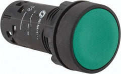 Schneider Electric - 22mm Mount Hole, Flush, Pushbutton Switch Only - Round, Green Pushbutton, Nonilluminated, Momentary (MO), Shock and Vibration Resistant - Industrial Tool & Supply