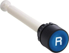 Schneider Electric - 22mm Mount Hole, Flush, Pushbutton Switch Only - Round, Blue Pushbutton, Nonilluminated - Industrial Tool & Supply