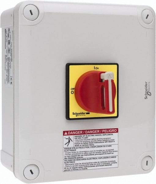 Square D - 3 Phase, 3 Pole, 1 & 12, Enclosed Cam & Disconnect Switch - PVC - Industrial Tool & Supply