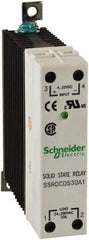 Schneider Electric - 4-32 VDC, Solid State Screw General Purpose Relay - 30 Amp at 280 VAC, SPST, 22.5mm Wide x 98.8mm High x 97.7mm Deep - Industrial Tool & Supply