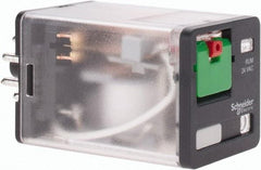 Schneider Electric - 3 at 60 Hz VA Power Rating, Octal Electromechanical Plug-in General Purpose Relay - 10 Amp at 277 VAC & 30 VDC, DPDT, 24 VAC, 35mm Wide x 56mm High x 35.4mm Deep - Industrial Tool & Supply