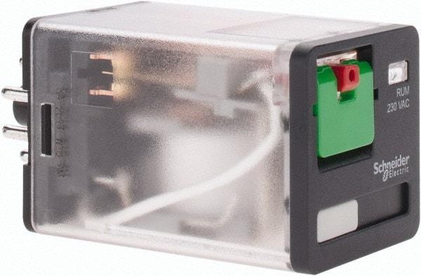 Schneider Electric - 3 at 60 Hz VA Power Rating, Octal Electromechanical Plug-in General Purpose Relay - 10 Amp at 277 VAC & 30 VDC, DPDT, 230 VAC, 35mm Wide x 56mm High x 35.4mm Deep - Industrial Tool & Supply