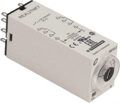 Schneider Electric - 8 Pin, 100 hr Delay, Multiple Range DPDT Time Delay Relay - 5 Contact Amp, 120 VAC, Knob - Industrial Tool & Supply