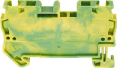 Schneider Electric - 1 Pole, 1,000 Volt, -40 to 266°F, DIN Rail Mount, Polyamide Grounding Terminal Block - 2 Contacts, 28 to 10 AWG Compatibility, 36-1/2mm High - Industrial Tool & Supply