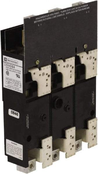 Square D - 1 & 3 Phase, 600VAC, 1 Pole, 4, Open Nonfused Cam & Disconnect Switch - 1 Wire - Industrial Tool & Supply