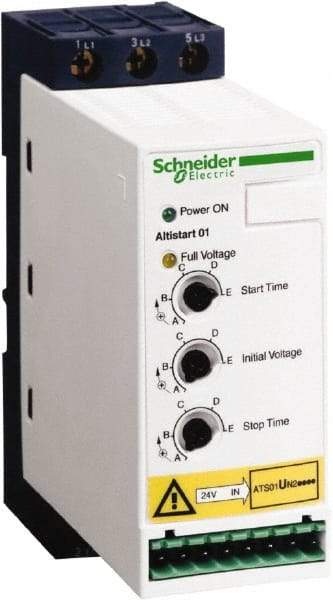 Schneider Electric - 9 Amp, 120 Coil VAC, 50/60 Hz, IEC Motor Starter - 3 Phase Hp: 5 - Industrial Tool & Supply