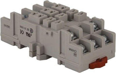 Square D - 11 Pins, 300 VAC, 15 Amp (UL and CSA), Square Relay Socket - DIN Rail Mount, Panel Mount, 2 Tiers, Screw Terminal - Industrial Tool & Supply