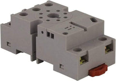 Square D - 8 Pins, 300 VAC, 10 Amp (CSA) and 16 Amp (UL), Square Relay Socket - DIN Rail Mount, Panel Mount, 2 Tiers, Screw Terminal - Industrial Tool & Supply