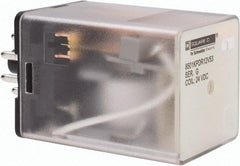 Square D - 8 Pins, 1 hp at 277 Volt & 1/3 hp at 120 Volt, 3 VA Power Rating, Octal Electromechanical Plug-in General Purpose Relay - 10 Amp at 250 VAC, DPDT, 24 VDC, 34.9mm Wide x 50.3mm High x 35.4mm Deep - Industrial Tool & Supply