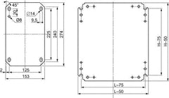 Schneider Electric - Electrical Enclosure Steel Mounting Plate - For Use with 300 (H) x 400 (W) Floor Standing Enclosure, RoHS Compliant, Includes Mounting Hardware & Mounting Plate - Industrial Tool & Supply