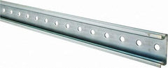 Schneider Electric - 2m Long x 0.6 Inch Wide x 1-1/2 Inch High x Steel DIN Rail - 0.04 Inch Thick - Industrial Tool & Supply