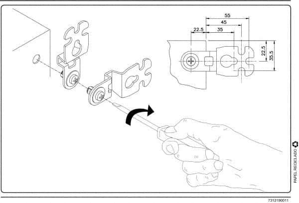 Schneider Electric - Electrical Enclosure Steel Wall Mount Lug - For Use with CRNG Wall Mounting Steel Enclosure/S3D Wall Mounting Steel Enclosure, RoHS Compliant, Includes Mounting Screw & Pre-Mounted Sealing Gasket - Industrial Tool & Supply
