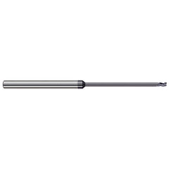 Square End Mill: 0.045'' Dia, 0.067'' LOC, 1/8'' Shank Dia, 2-1/2'' OAL, 3 Flutes, Solid Carbide Single End, AlTiN Finish, 30 ° Helix, Centercutting, RH Cut, RH Flute