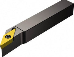 Sandvik Coromant - QS-SVJB, Right Hand Cut, -3° Lead Angle, 16mm Shank Height x 16mm Shank Width, Neutral Rake Indexable Turning Toolholder - 70mm OAL, VBMT 16 04 08 Insert Compatibility, Series CoroTurn 107 - Industrial Tool & Supply