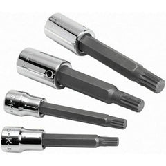 SK - 4 Piece 3/8 & 1/2" Drive Metric Triple Square Bit Socket Set - Industrial Tool & Supply