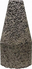 Tru-Maxx - Type 19, 2" Max Diam, 4" Head Thickness, 16 Grit Oval Cone - Zirconia Alumina, Coarse Grade, 5/8-11 Shank Thread - Industrial Tool & Supply