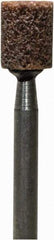 Tru-Maxx - 1/4" Head Diam x 5/16" Thickness, B136, Cylinder Cup End, Aluminum Oxide Mounted Point - Burnt Orange, Medium Grade, 60 Grit, 77,250 RPM - Industrial Tool & Supply