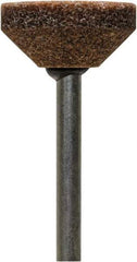 Tru-Maxx - 5/8" Head Diam x 3/16" Thickness, B103, Inverted Cone Flat End, Aluminum Oxide Mounted Point - Burnt Orange, Medium Grade, 60 Grit, 61,120 RPM - Industrial Tool & Supply