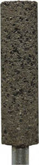 Tru-Maxx - 1/2" Head Diam x 2" Thickness, W189, Cylinder End, Zirconia Alumina Mounted Point - Brown, Coarse Grade, 24 Grit, 24,000 RPM - Industrial Tool & Supply