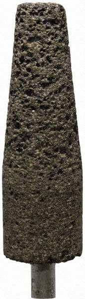 Tru-Maxx - 1" Head Diam x 2-3/4" Thickness, A3, Tree End, Zirconia Alumina Mounted Point - Brown, Coarse Grade, 24 Grit, 16,100 RPM - Industrial Tool & Supply