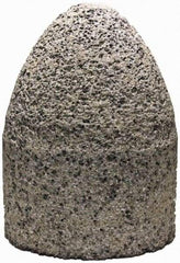 Tru-Maxx - Type 16, 2-3/4" Max Diam, 3-1/2" Head Thickness, 16 Grit Round Cone - Zirconia Alumina, Coarse Grade, 5/8-11 Shank Thread - Industrial Tool & Supply