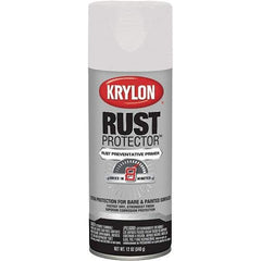 Krylon - 12 oz White Primer Rust Preventative Enamel - 15 to 20 Sq Ft/Gal, Direct to Metal, Spray - Industrial Tool & Supply