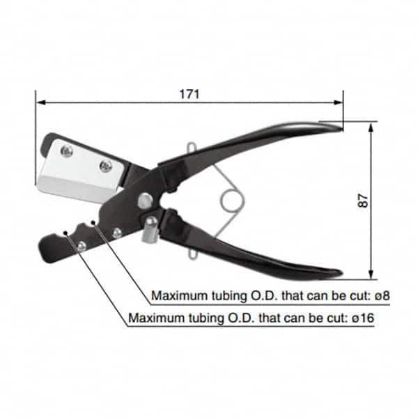 SMC PNEUMATICS - Pipe & Tube Cutters Type: Tube Cutter Maximum Pipe Capacity (mm): 16 - Industrial Tool & Supply