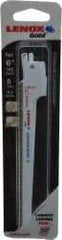 Lenox - 6" Long x 7/16" Thick, Bi-Metal Reciprocating Saw Blade - Tapered Profile, 6 TPI, Toothed Edge, Universal Shank - Industrial Tool & Supply
