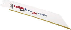 Lenox - 6" Long x 3/4" Thick, Bi-Metal Reciprocating Saw Blade - Tapered Profile, 24 TPI, Toothed Edge, Universal Shank - Industrial Tool & Supply
