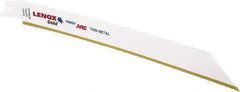 Lenox - 8" Long x 3/4" Thick, Bi-Metal Reciprocating Saw Blade - Tapered Profile, 24 TPI, Toothed Edge, Universal Shank - Industrial Tool & Supply
