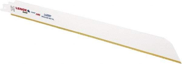 Lenox - 12" Long x 1" Thick, Bi-Metal Reciprocating Saw Blade - Tapered Profile, 18 TPI, Toothed Edge, Universal Shank - Industrial Tool & Supply