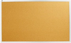 Quartet - 60" Wide x 36" High Open Cork Bulletin Board - Natural Cork over Fiberboard, Aluminum Frame - Industrial Tool & Supply