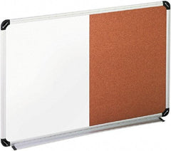 UNIVERSAL - 24" High x 36" Wide Cork/Melamine Dry Erase Board - Aluminum/Plastic Frame, 42-1/4" Deep, Includes Accessory Tray/Rail & Mounting Kit - Industrial Tool & Supply