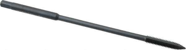 Kennametal - #8-32 UNC 2 Flute H3 Oxide Finish High Speed Steel Spiral Point Extension Tap - Plug Chamfer, 4" OAL, 2B Class of Fit - Exact Industrial Supply