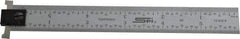 SPI - 6" Long, 1/64, 1/32, 1/16, 1/8" Graduation, Tool Steel Rule - 4R Graduation Style, 3/4" Wide, Silver, Satin Chrome Finish - Industrial Tool & Supply