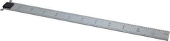 SPI - 12" Long, 1/64, 1/32, 1/16, 1/8" Graduation, Tool Steel Rule - 4R Graduation Style, 1" Wide, Silver, Satin Chrome Finish - Industrial Tool & Supply