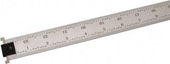 SPI - 24" Long, 1/100, 1/64, 1/50, 1/32" Graduation, Tool Steel Rule - 16R Graduation Style, 1-1/8" Wide, Silver, Satin Chrome Finish - Industrial Tool & Supply
