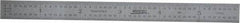 SPI - 6" Long, 1/64, 1/50, 1/32, 1/10" Graduation, Flexible Steel Rule - 3R Graduation Style, 1/2" Wide, Silver, Satin Chrome Finish - Industrial Tool & Supply