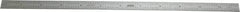 SPI - 12" Long, 1/64, 1/50, 1/32, 1/10" Graduation, Flexible Steel Rule - 3R Graduation Style, 1/2" Wide, Silver, Satin Chrome Finish - Industrial Tool & Supply