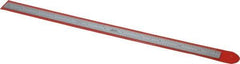 SPI - 12" Long, 1/100, 1/64, 1/32, 1/10" Graduation, Flexible Steel Rule - 5R Graduation Style, 1/2" Wide, Silver, Satin Chrome Finish - Industrial Tool & Supply