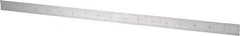 SPI - 18" Long, 1/64, 1/32, 1/16, 1/8" Graduation, Flexible Steel Rule - 4R Graduation Style, 3/4" Wide, Silver, Satin Chrome Finish - Industrial Tool & Supply