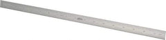 SPI - 18" Long, 1/64, 1/32" and 0.5, 1mm Graduation, Flexible Steel Rule - English/Metric Graduation Style, 3/4" Wide, Silver, Satin Chrome Finish - Industrial Tool & Supply
