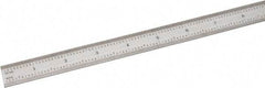 SPI - 24" Long, 1/100, 1/64, 1/50, 1/32" Graduation, Flexible Steel Rule - 16R Graduation Style, 3/4" Wide, Silver, Satin Chrome Finish - Industrial Tool & Supply