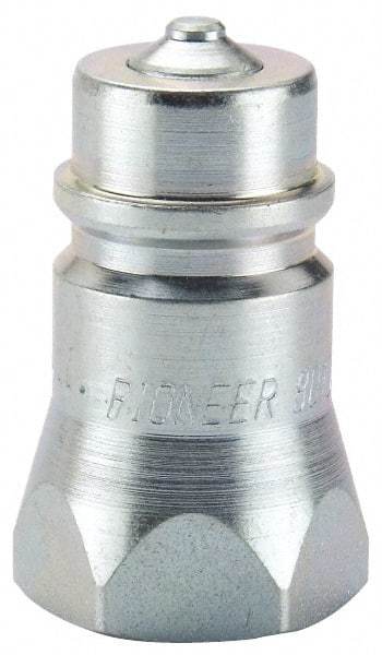 Parker - 3/4-16 SAE Steel Hydraulic Hose O-Ring Boss Nipple & Poppet - 3,000 psi - Industrial Tool & Supply