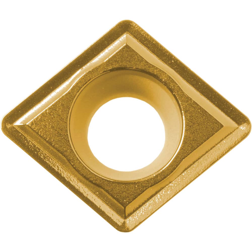 CCMT09T308 CA6525 Carbide Turning Insert TiCl2O3/TiN Finish, Neutral, 3/8″ Inscribed Circle, 0.0315″ Corner Radius, 5/32″ Thick, 80° Diamond, Series CA65