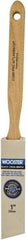Wooster Brush - 1" Angled Hog Sash Brush - 2-3/16" Bristle Length, 8" Maple Fluted Handle - Industrial Tool & Supply