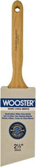 Wooster Brush - 2-1/2" Angled Hog Sash Brush - 3-3/16" Bristle Length, 7-7/8" Maple Fluted Handle - Industrial Tool & Supply