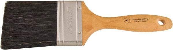 Wooster Brush - 3" Flat Hog Varnish Brush - 3-7/16" Bristle Length, 5-1/8" Maple Beavertail Handle - Industrial Tool & Supply