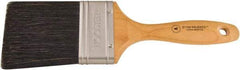 Wooster Brush - 3" Flat Hog Varnish Brush - 3-7/16" Bristle Length, 5-1/8" Maple Beavertail Handle - Industrial Tool & Supply